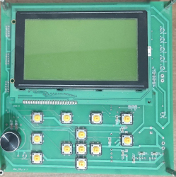 برد اصلی دستگاه تست مقاومت عایق برد الکترونیکی، دستگاه تست مقاومت عایق، نمایشگر گرافیکی. شرکت فن آوران الکترونیک راشین.