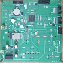 برد اصلی دستگاه تست مقاومت عایق طراحی و ساخت برد الکترونیکی دستگاه تست مقاومت عایق با امکان اتصال به کامپیوتر و اتصال به موبایل. شرکت فن آوران الکترونیک راشین.